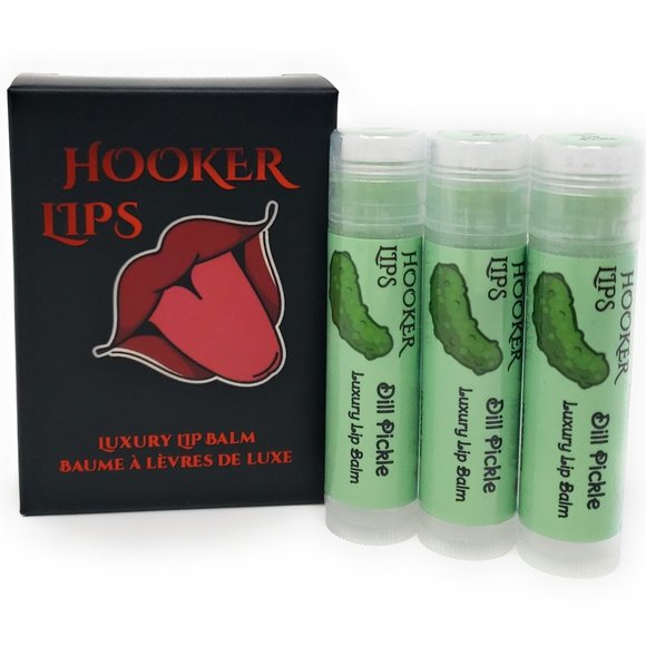 Hooker Lips Luxury Lip Balm Dill Pickle 3 Pack - Picture 1 of 3
